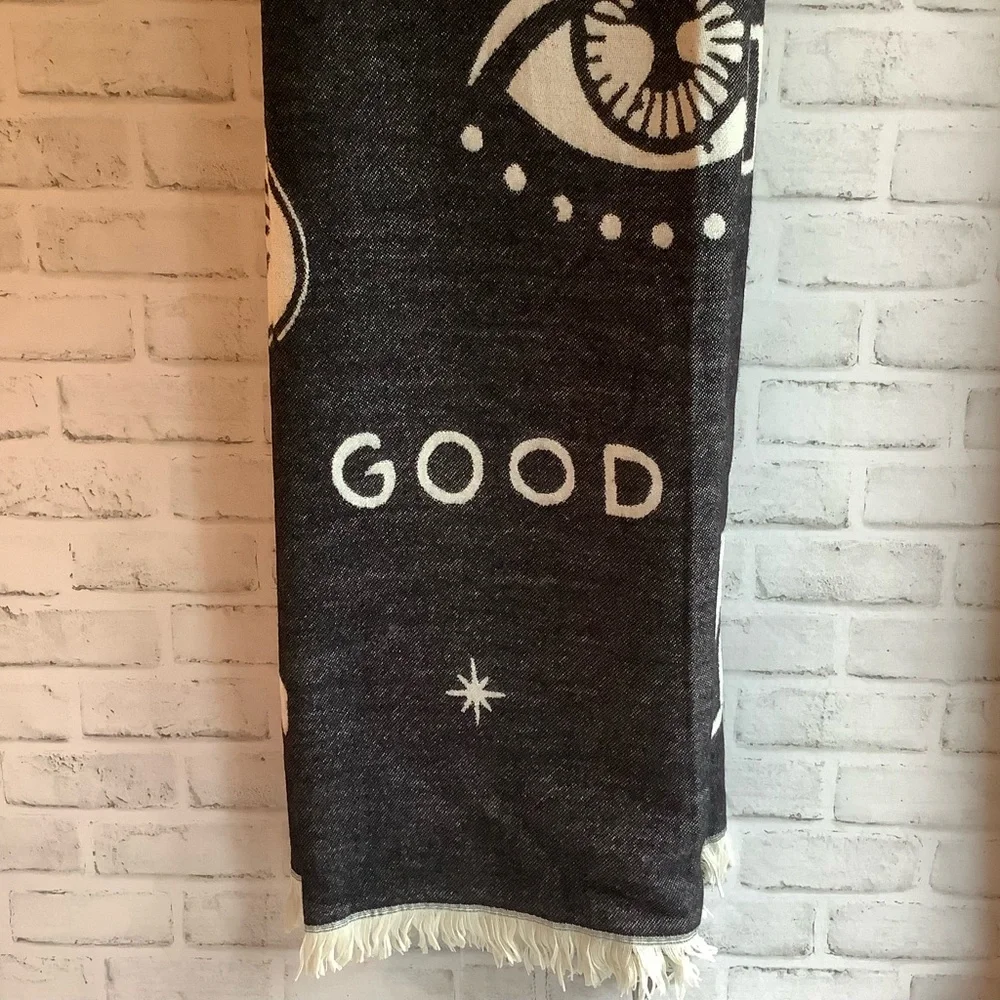 Spooky Night 55×71 Ouija Board Symbols Jacquard Throw